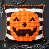 Picture of the finished pumpkin pillow pattern